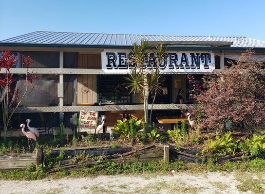 Very, very rustic and a dirt parking lot.