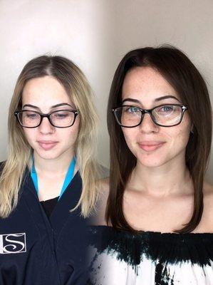 Transformational color and cut (color by Carisma, cut by Melanie)