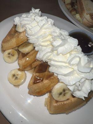 Banana foster waffle