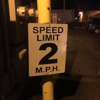 2 shall be the speed limit, not 1, not 3, and 4 is right out