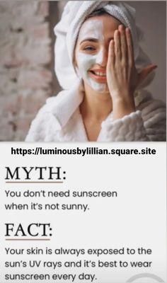 Always wear your sunscreen. Healthy skin starts here  https://luminousbylillian.square.site