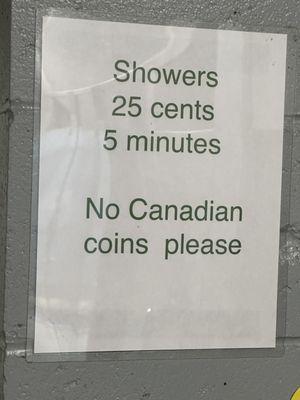 25¢ showers