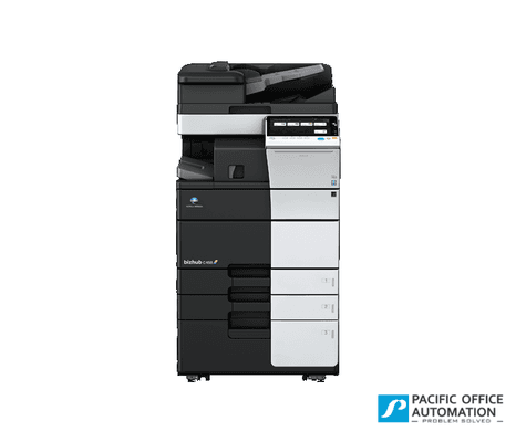 The Konica Minolta bizhub C458 MFP can boost your output speed and productivity with 45 ppm print/copy speed in both color and B&W.