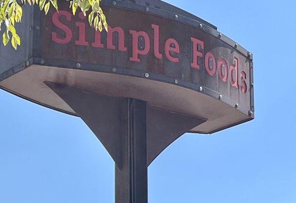 Simple Foods Street Sign