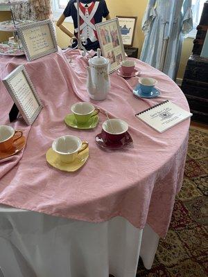 Tea cups at the Barker House