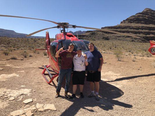 Me and my little brother with Charlie the Pilot