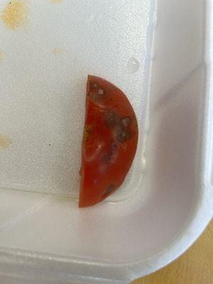 Rotten tomatoe in my salad