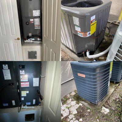 Air conditioning system replacements, before and after pictures