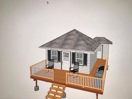 Hillside Cottage/3-D Rendering