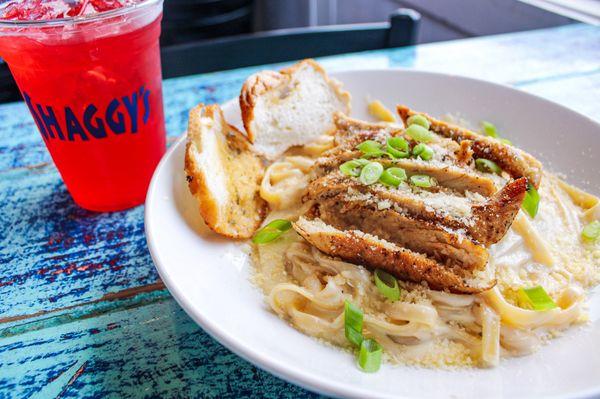 Shaggy's Chicken Alfredo over creamy Fettuccine Pasta