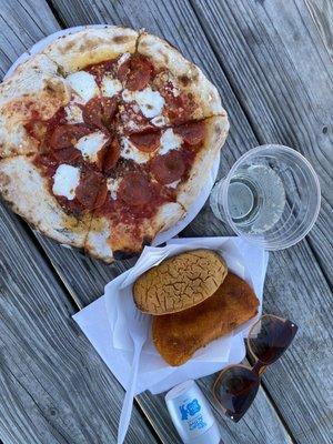 Food from food trucks- love the pizza!