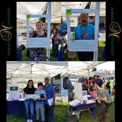 Happy families at the Harrison Middle School  wellness event