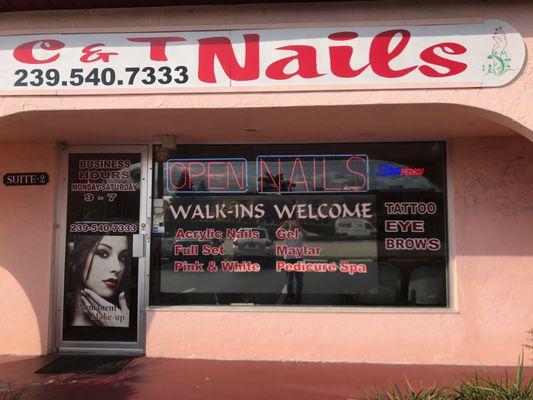 Front of C&T Nails