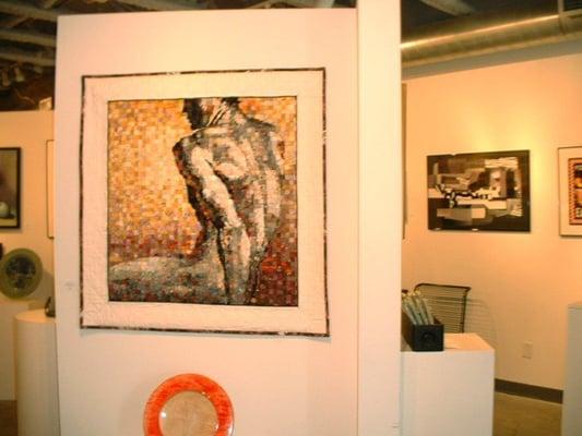 A quilted nude at Lawrence St. Gallery