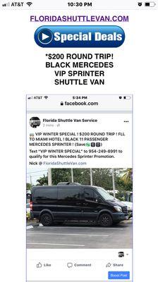 FloridaShuttleVan.com Sprinter Promo
954-249-8991