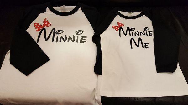 Minnie and Minnie Me shirts