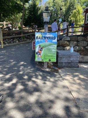 Entrance to petting zoo