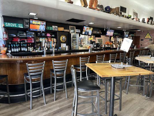 Bar and dining area.