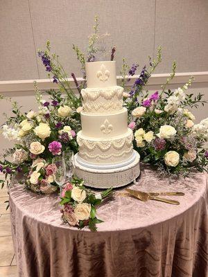 Custom designed wedding cake