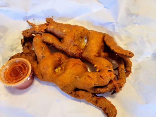 Pair of Fried Crabs, so fresh and delicious.