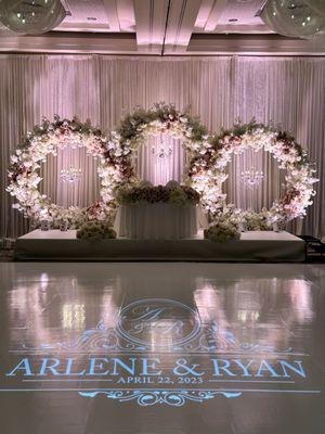 Custom Monogram and Uplighting