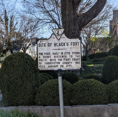 Site of Black's Fort Historical Marker