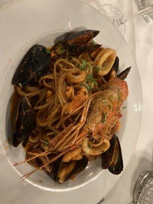 Spaghetti with seafood- on the specials!