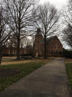 Quiet day on campus during winter break.