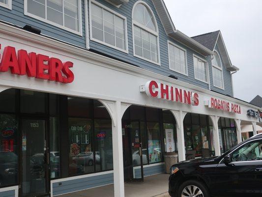 Strip mall storefront.