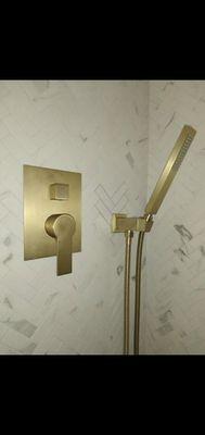 Brushed Gold Shower Trim