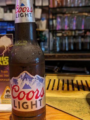 Coors Light in the bottle.  Great food, great service.  An Anacortes establishment worth checking out.