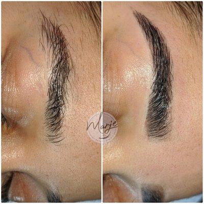 Brow shape wax + tint