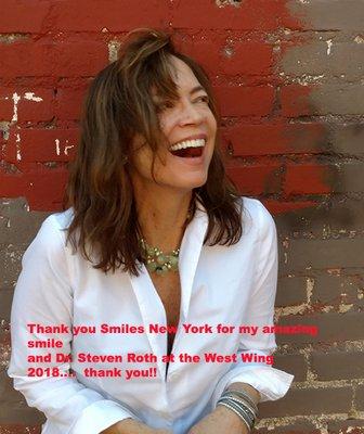 Thank you Dr Roth.... for my amazing smile... takes years off ones life!!!  !!!