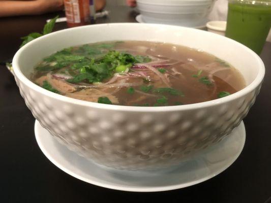 UTea Pho Special with Rare steak, brisket, Meatball