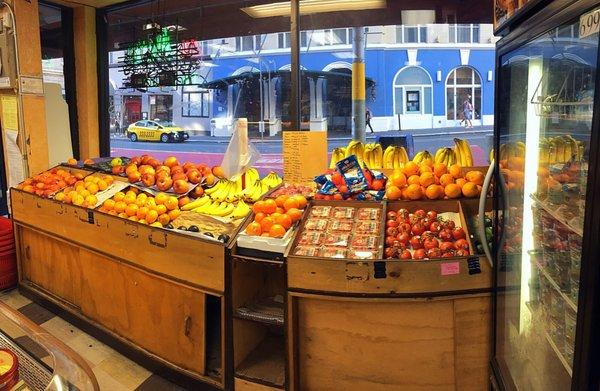 Produce looking out towards Geary