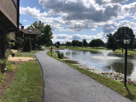 Beautiful cart paths all done by hand. Nice work Holland