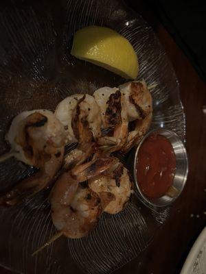 Grilled shrimp appetizer