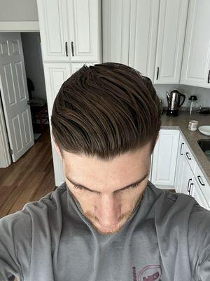 Great haircut from Tommy D at Henchmen's in Grand Rapids.