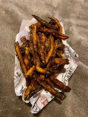 Everything else was great.. but these fries are BURNT