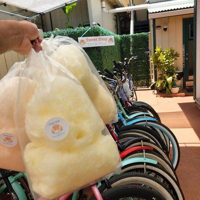 Organic Cotton Candy and a bike ride along the Royal Coconut Coast.