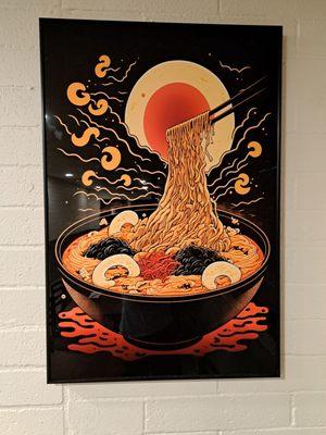 Ramen art - The sun looks sunny side up!