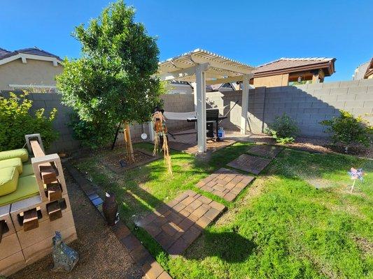 Pavers and pergola