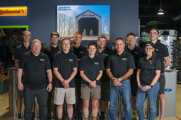 Our 2021 Bike Works Team.