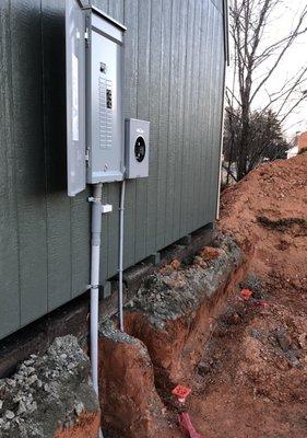 200 Amp Service Installation For An Outbuilding In Mills River, NC.