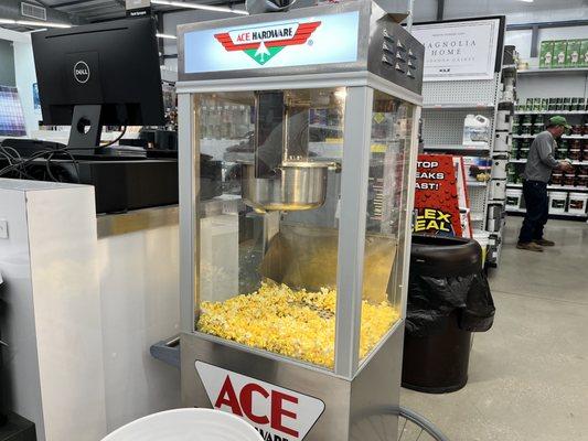 Free popcorn