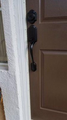 Change the appearance of the house by simply replacing your front door lock hardware.