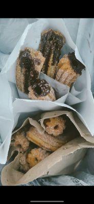 Original and chocolate churros