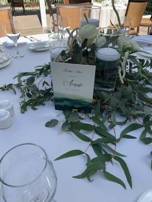 Wedding table scapes at Sonnenalp, Vail