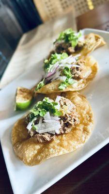 duck confit tostadas