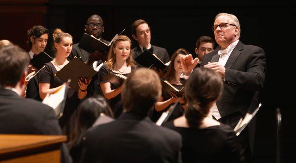 The Choirs of Wheaton College appear under conductor Jerry Blackstone February 21.